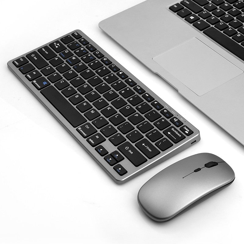 Kit Teclado e Mouse Sem Fio Bluetooth 3 Modos