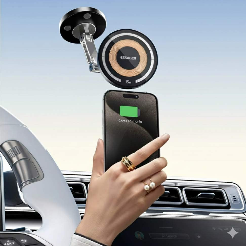 Suporte Magnético de Carro com ou sem Carregamento Sem Fio