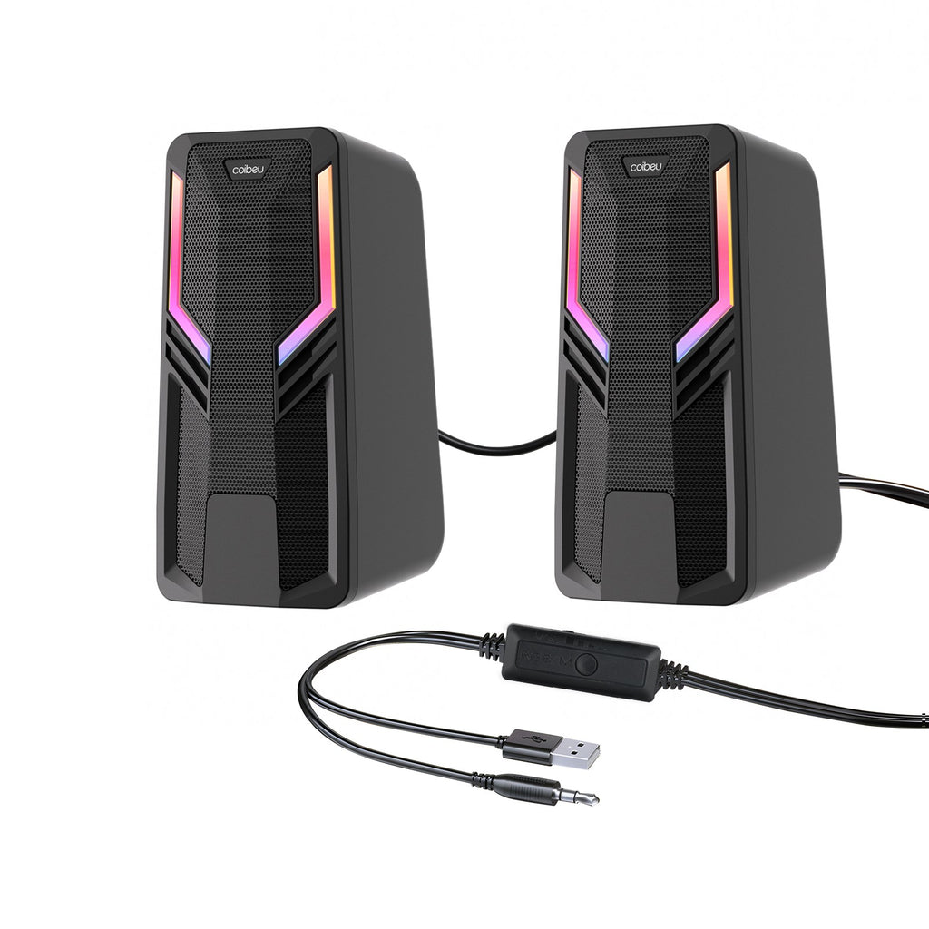 Caixa de Som para Desktop com Iluminação RGB
