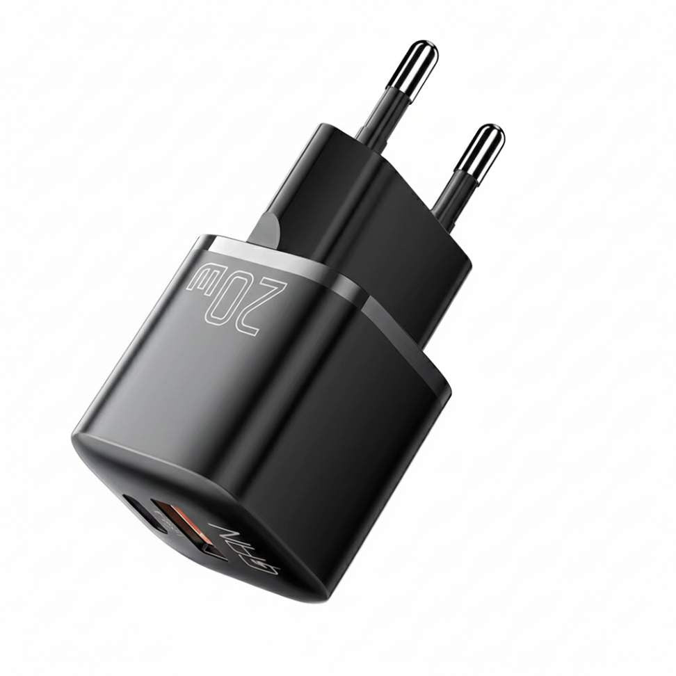 Carregador Rápido GaN 20W Essager com 2 Portas USB-C e USB-A