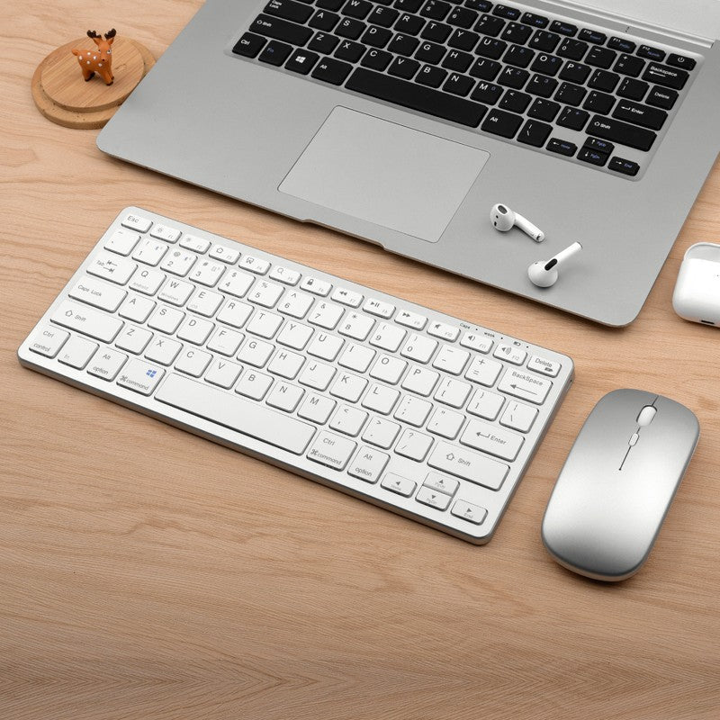 Kit Teclado e Mouse Sem Fio Bluetooth 3 Modos
