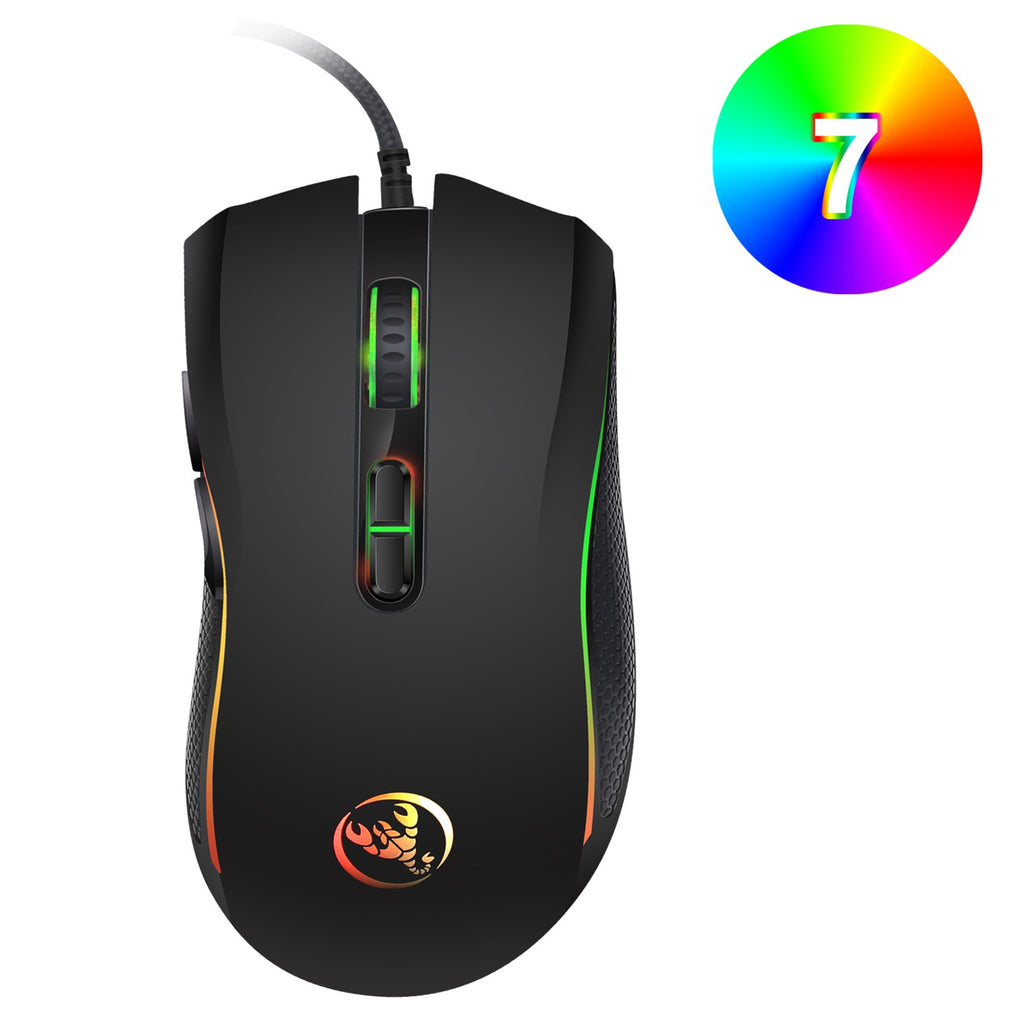 Kit Gamer Teclado e Mouse com Fio RGB Preto