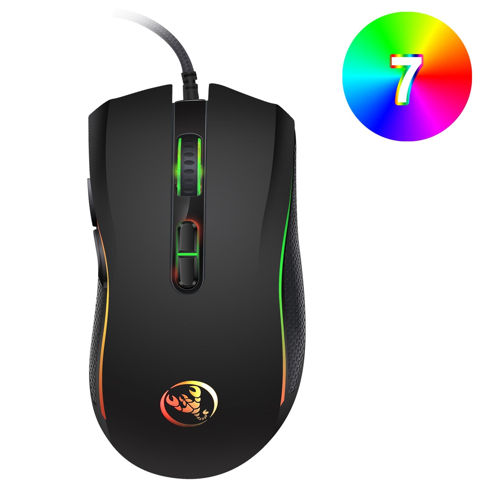 Kit Gamer Teclado e Mouse com Fio RGB Preto