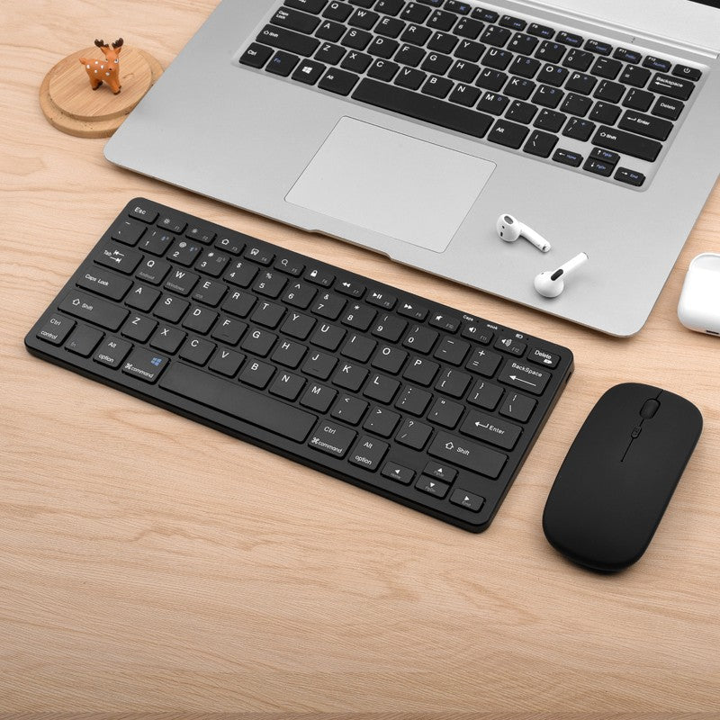 Kit Teclado e Mouse Sem Fio Bluetooth 3 Modos