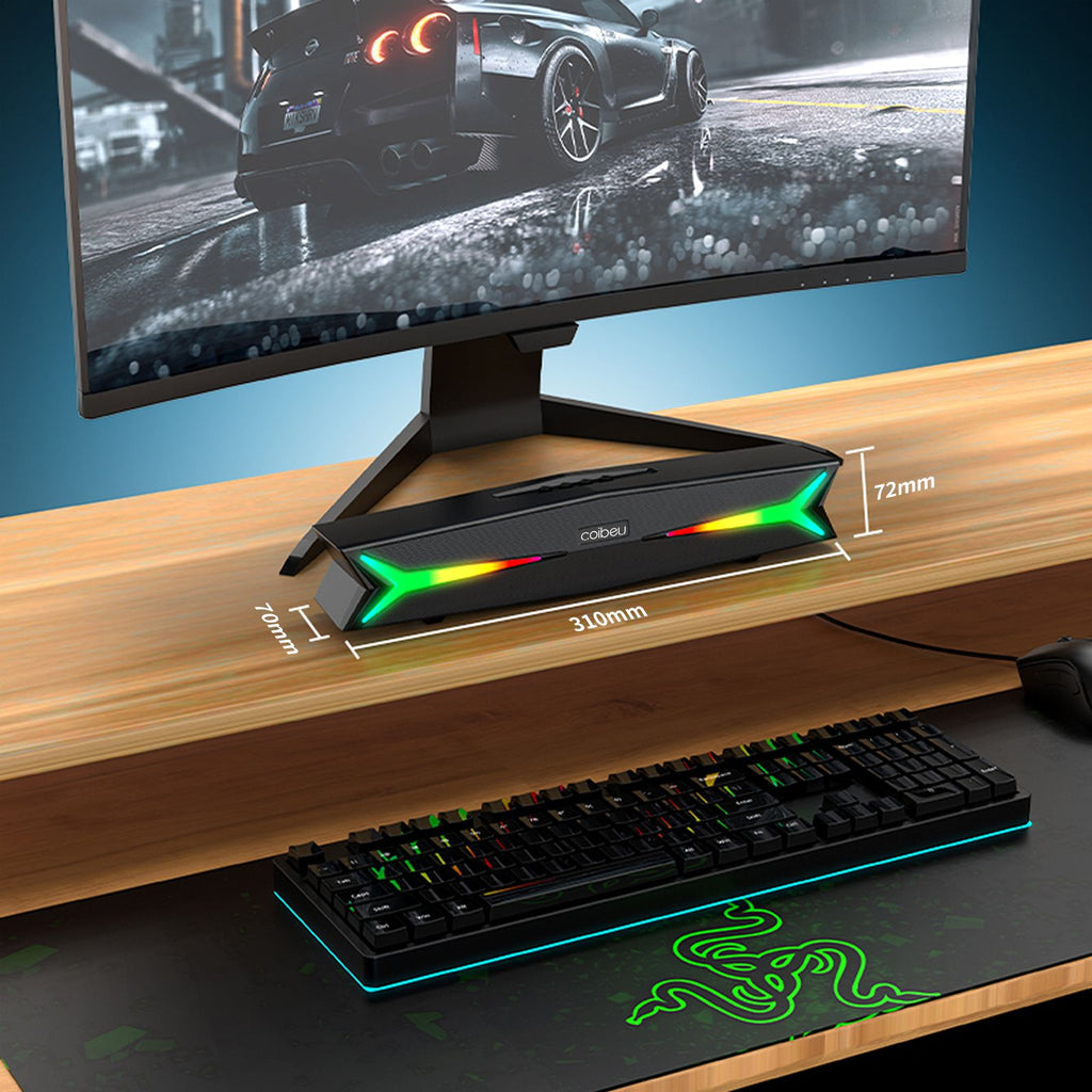 Caixa de Som Portátil COIBEU com Iluminação LED RGB
